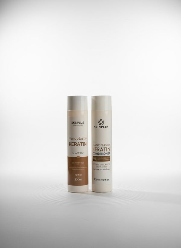 SkinPlus Nanoplastia Keratin Shampoo & Conditioner Set (300ml Each